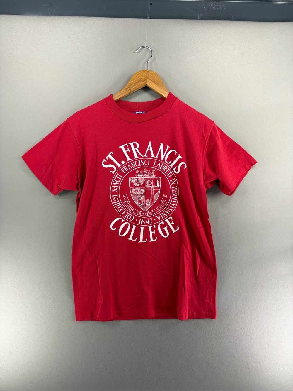 Vintage St. Francis College T-Shirt Size M Made In USA Single Stitch